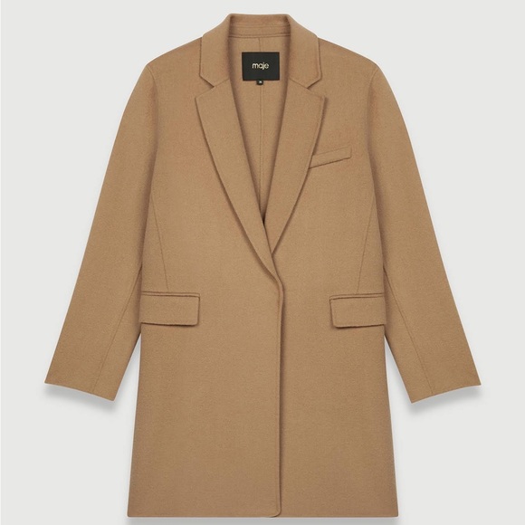 Maje Camel Color Light Coat - Picture 2 of 13